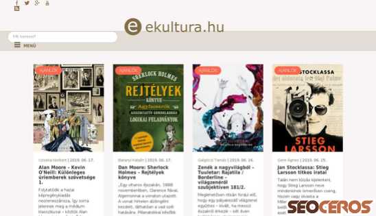 ekultura.hu desktop előnézeti kép