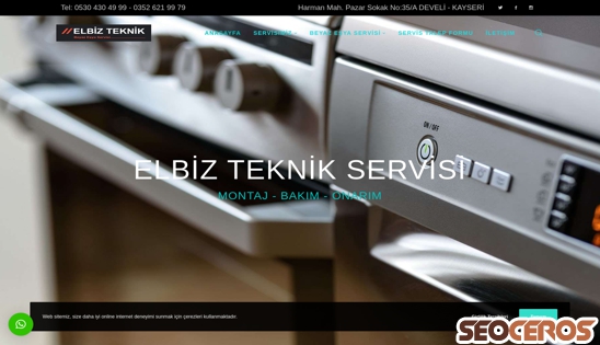 elbizteknik.com.tr desktop előnézeti kép