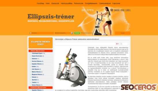 ellipszis-trener.hu desktop Vista previa