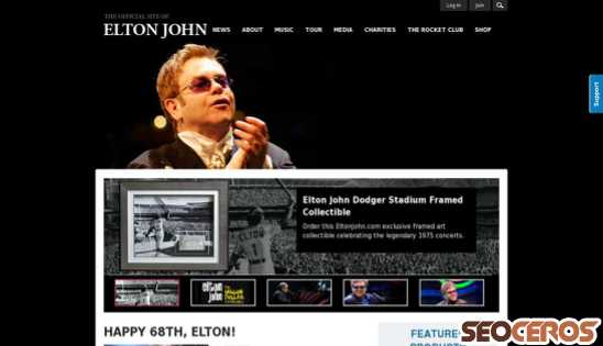 eltonjohn.com desktop prikaz slike