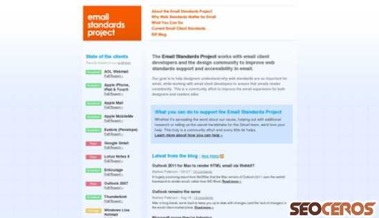 email-standards.org desktop előnézeti kép
