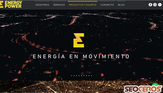 energypower.ec desktop náhľad obrázku