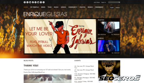 enriqueiglesias.com desktop előnézeti kép