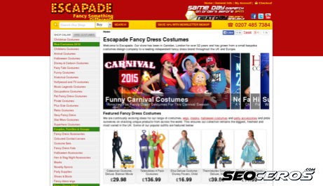 escapade.co.uk desktop előnézeti kép
