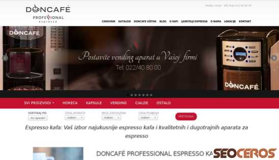 espressokafa.com desktop Vorschau