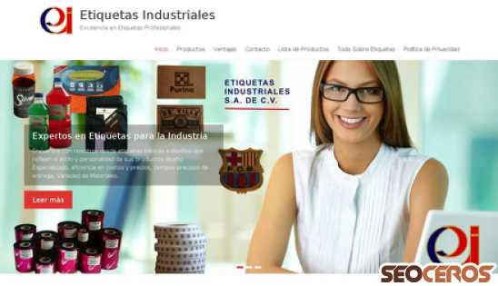 etiquetasindustriales.com.mx desktop náhled obrázku