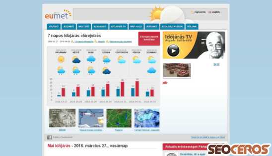 eumet.hu desktop náhled obrázku