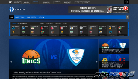 eurocupbasketball.com desktop förhandsvisning