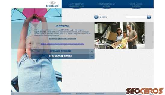 euroleasing.hu desktop náhľad obrázku