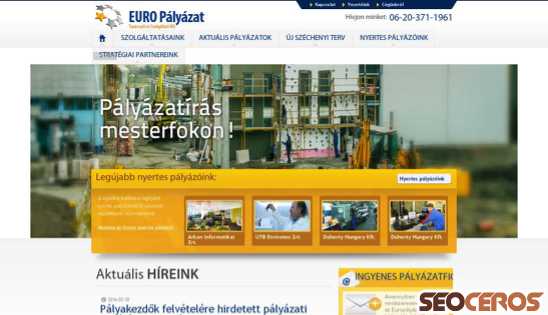 europalyazat.hu desktop náhľad obrázku