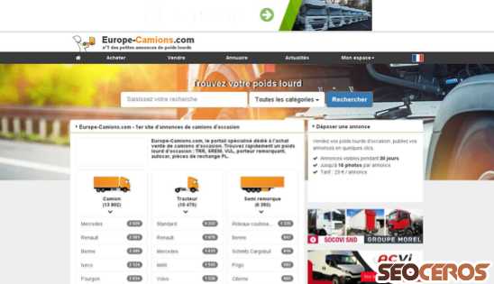 europe-camions.com desktop obraz podglądowy