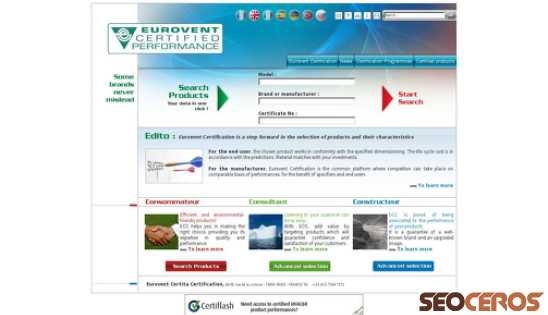 eurovent-certification.com desktop previzualizare