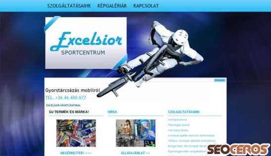 excelsiorsport.hu desktop preview