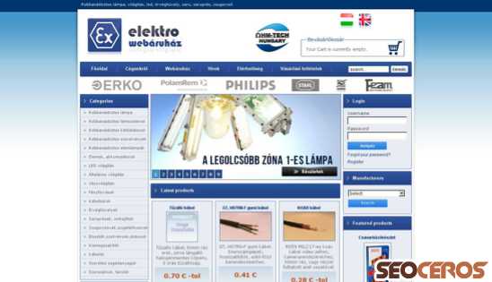 exelektro.hu desktop előnézeti kép
