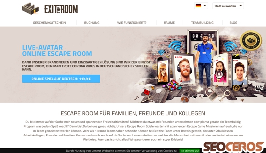 exittheroom.de desktop előnézeti kép