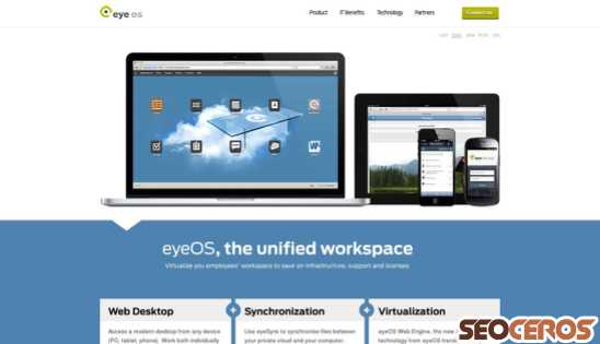 eyeos.com desktop Vorschau