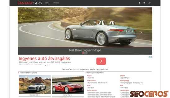 fantasycars.com desktop előnézeti kép