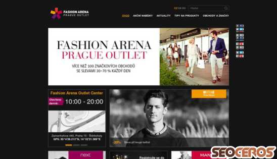 fashion-arena.cz desktop preview