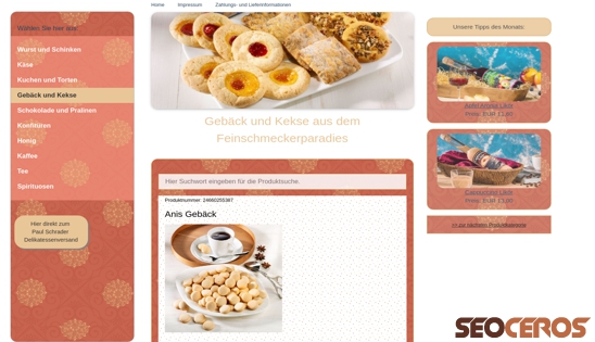 feinschmeckerparadies.com/gebaeck-kekse.php desktop Vorschau