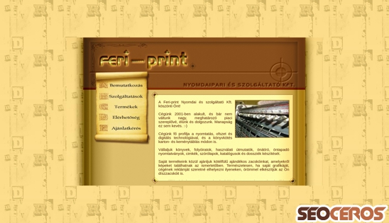 feriprint.hu desktop náhled obrázku