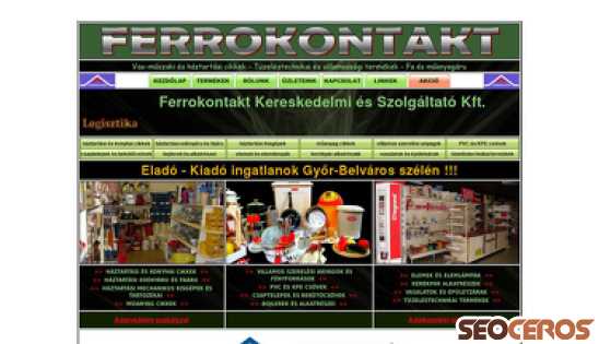 ferrokontakt.hu desktop előnézeti kép