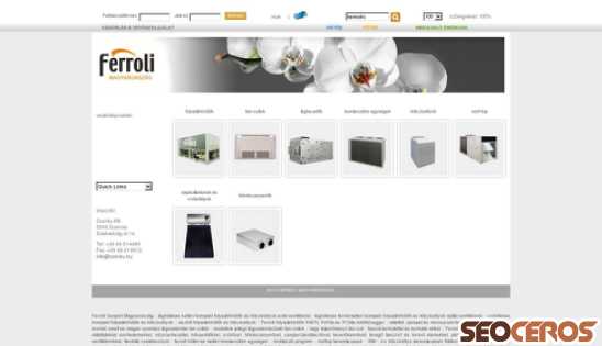 ferroli.hu desktop előnézeti kép