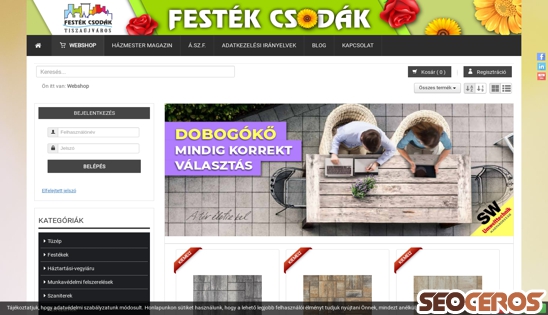 festekcsodak.com desktop obraz podglądowy