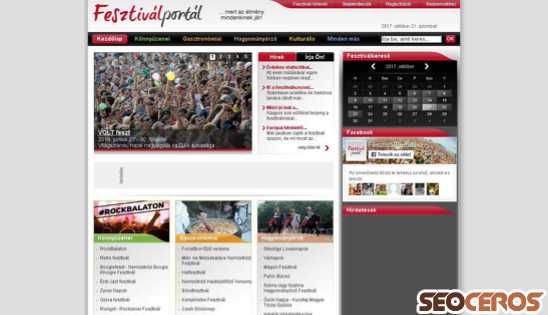 fesztivalportal.hu desktop előnézeti kép