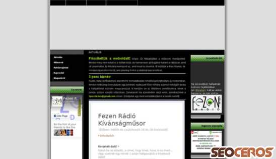 fezenradio.hu desktop előnézeti kép