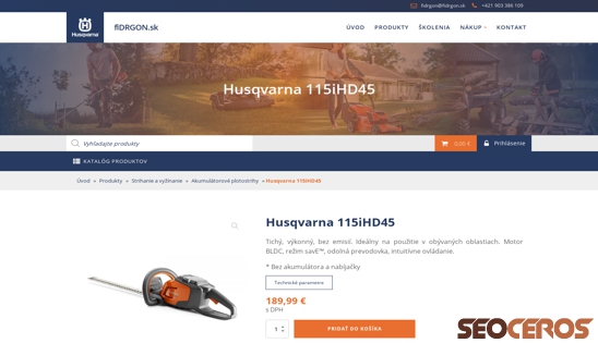 fidrgon.netblue.sk/produkt/strihanie-a-vyzinanie/akumulatorove-plotostrihy/husqvarna-115ihd45 desktop Vorschau