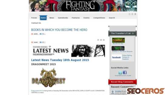 fightingfantasy.com desktop előnézeti kép