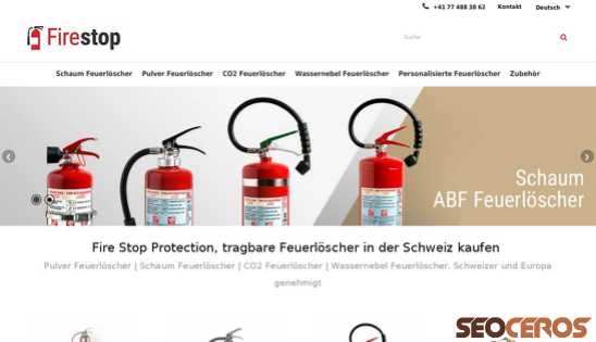 fire-stop.ch/de desktop obraz podglądowy