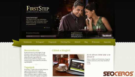 firststep-tarskereso.hu desktop náhľad obrázku