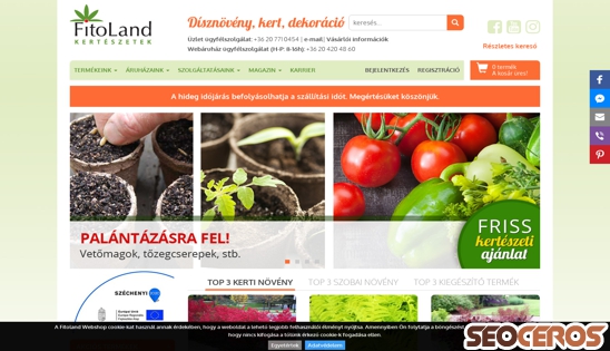 fitoland.hu desktop náhľad obrázku