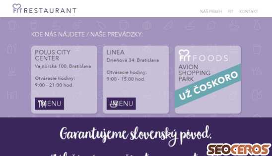 fitrestaurant.sk desktop előnézeti kép