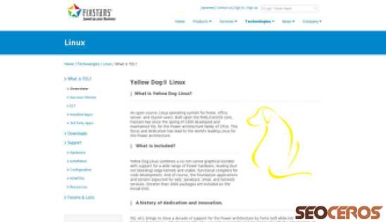 yellowdoglinux.com desktop Vista previa