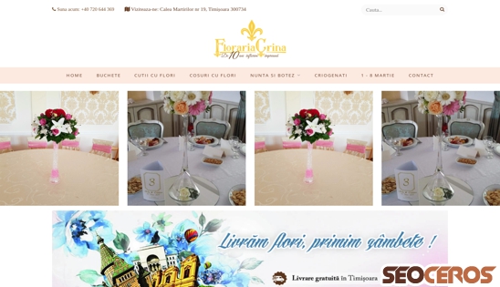 floraria-crina.ro/aranjamente-florale-nunta-si-botez/aranjamente-masa-invitati desktop vista previa