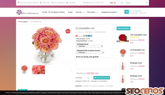floriintimisoara.eu/13-trandafiri-roz desktop vista previa