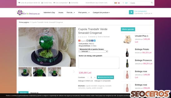 floriintimisoara.eu/cupola-trandafir-verde-smarald desktop náhled obrázku