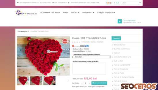 floriintimisoara.eu/inima-101-trandafiri-rosii desktop obraz podglądowy