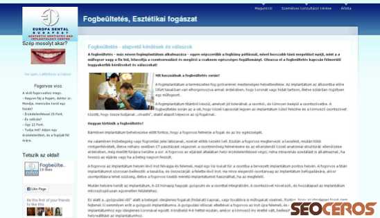 fogbeultetes-esztetikaifogaszat.hu desktop náhľad obrázku