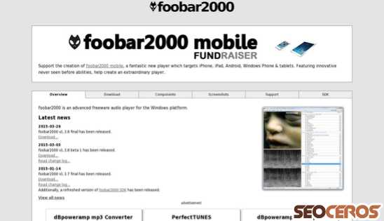 foobar2000.org desktop előnézeti kép