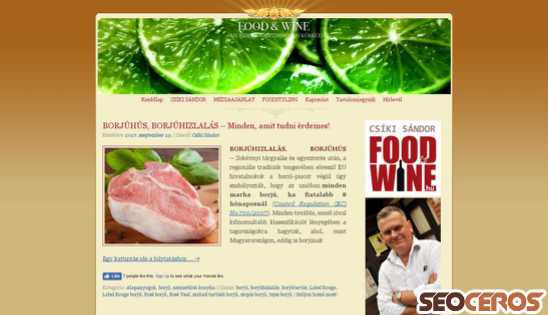 foodandwine.hu desktop obraz podglądowy