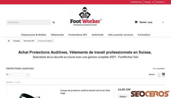 footworker.ch/fr/3100-achat-protections-auditives-vente-epi-equipement-de-protection-individuelle-vetements-de-travail-professionnels-en-suisse desktop előnézeti kép