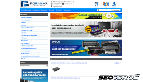 foramax.hu desktop előnézeti kép