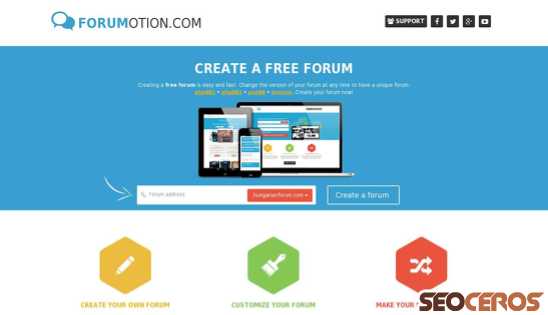 forumotion.com desktop előnézeti kép