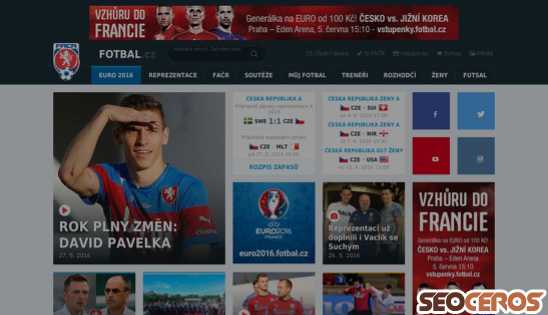 fotbal.cz desktop förhandsvisning