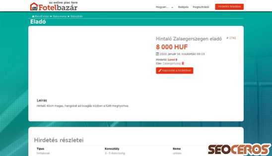 fotelbazar.hu/hu/hirdetes/1742 desktop náhled obrázku