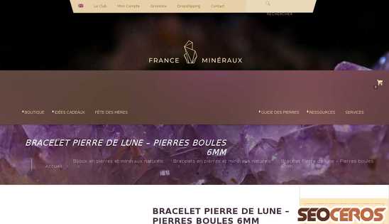 france-mineraux.fr/boutique/bijoux/bracelets/bracelet-pierre-de-lune-pierres-boules-6mm desktop förhandsvisning
