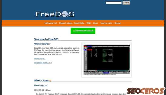 freedos.org desktop előnézeti kép